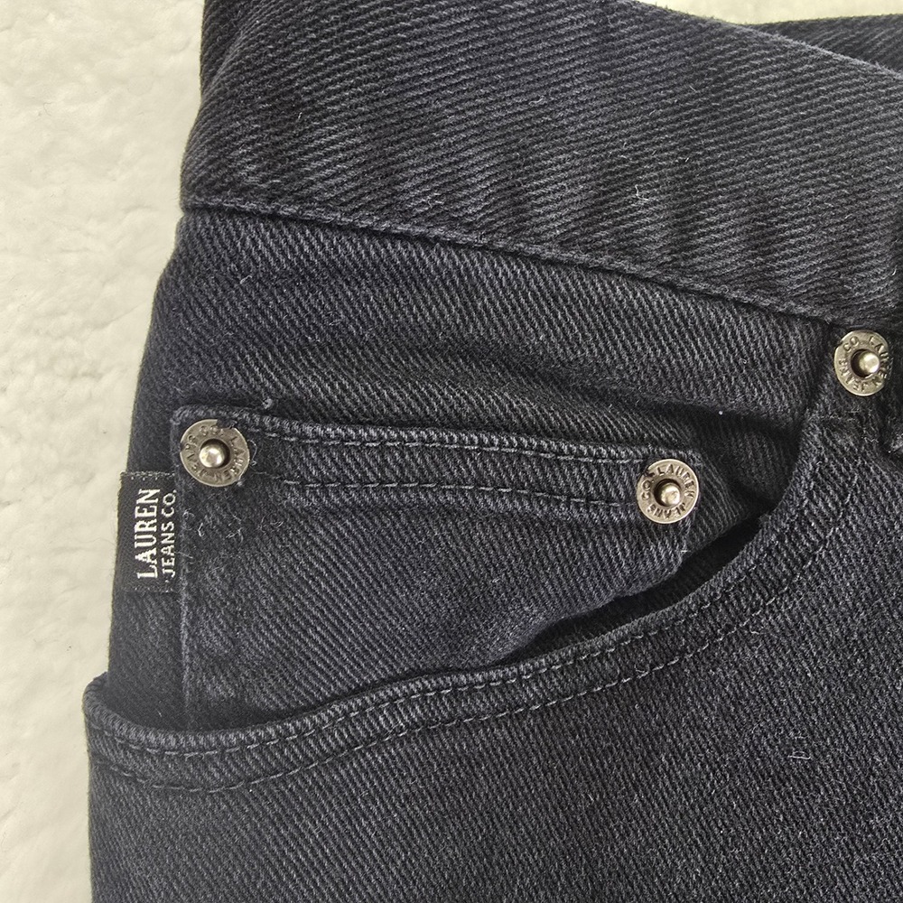 Lauren Jeans Co Ralph Black Pants Denim Going‎ Out Straight Womens Sz 18W 38x27 - Picture 6 of 14